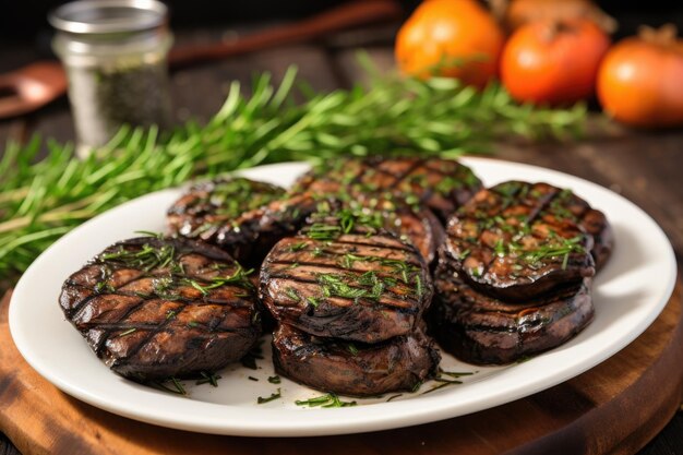 Funghi portobello grigliati con erbe aromatiche