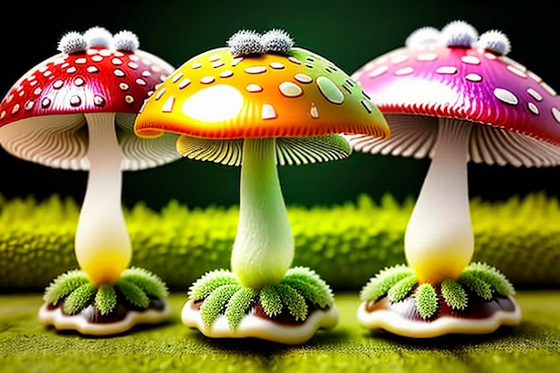 Funghi velenosi colorati sfondo sfondo La fotografia HD non mangia funghi velenosi