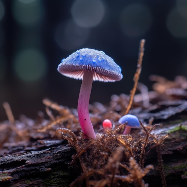 fungo rosa blu