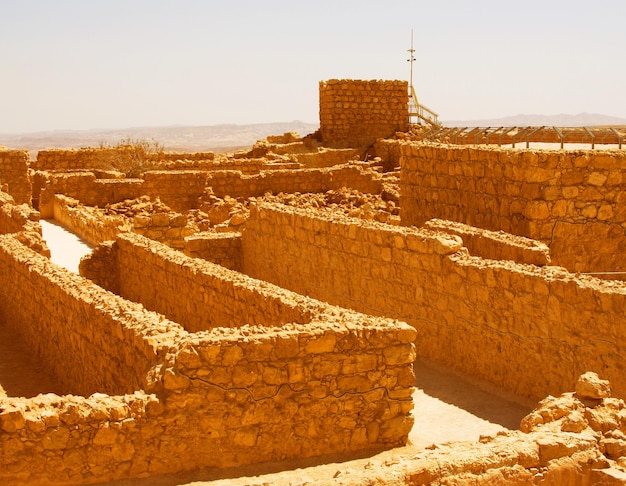 Funivia per l'antica città Masada da Israele