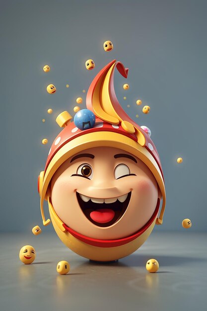 Funnny emoji concept 3d illustration stylesad emoji happy emoji