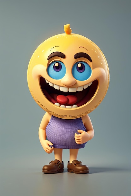 Funnny emoji concept 3d illustration stylesad emoji happy emoji