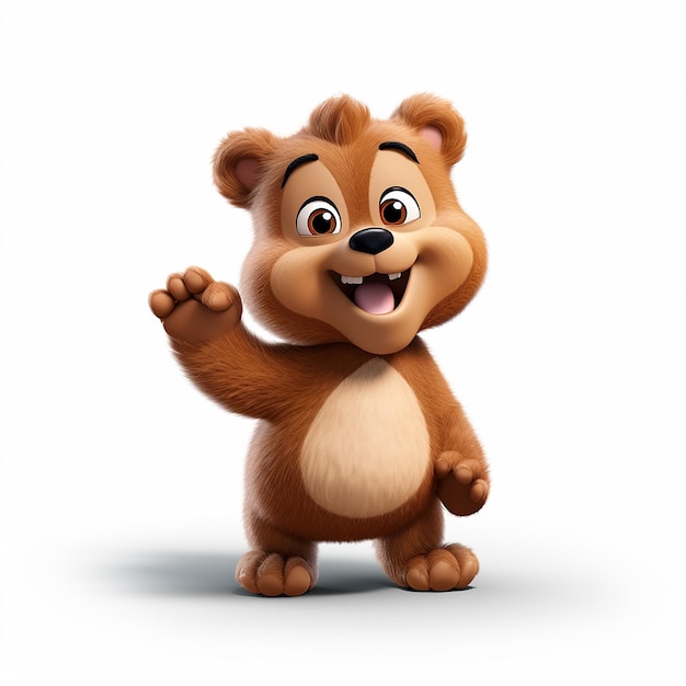 funny_little_bear_pixar_style_clipart_on_white_backgroun