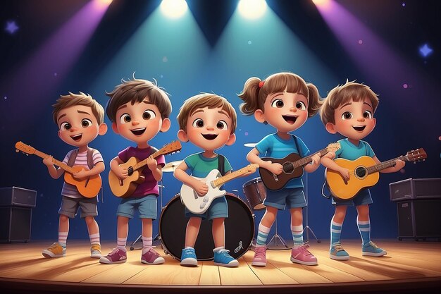 Funny Little Kids che eseguono musica eps 10