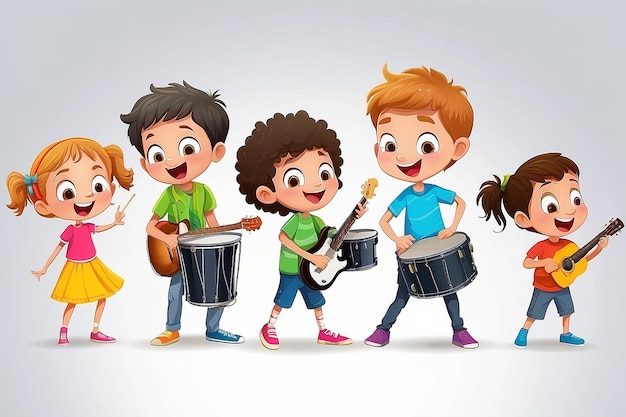 Funny Little Kids che eseguono musica eps 10