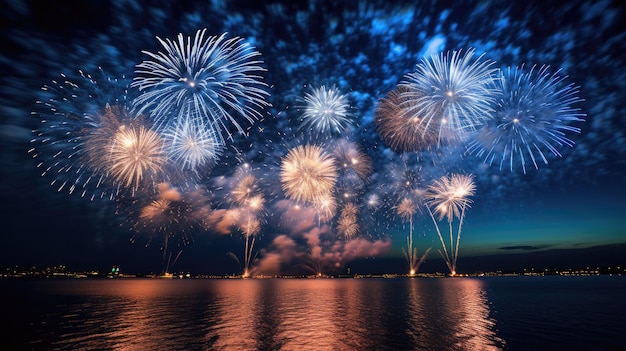 Fuochi d'artificio Buon anno nuovo