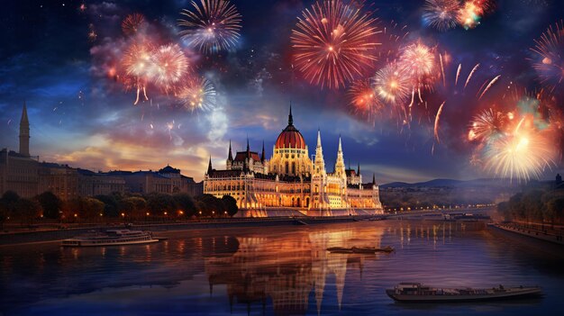 Fuochi d'artificio di Budapest