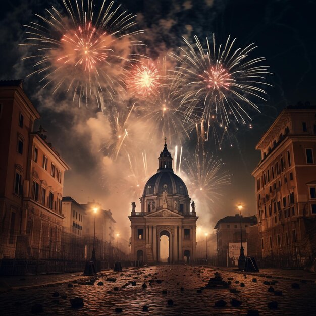 Fuochi d'artificio di Capodanno nella capitale