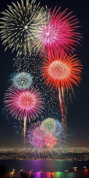 Fuochi d'artificio e celebrazione