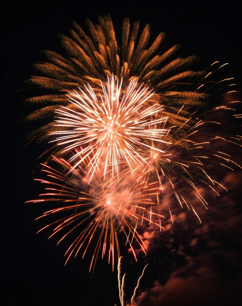 Fuochi d'artificio nel cielo buio