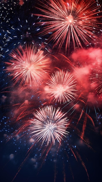 fuochi d'artificio nel cielo notturno