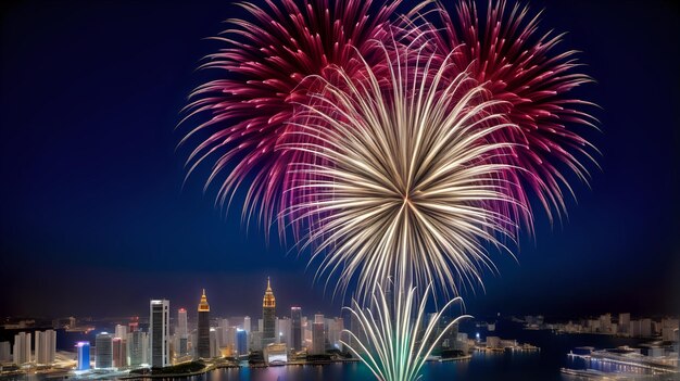 fuochi d'artificio nel cielo