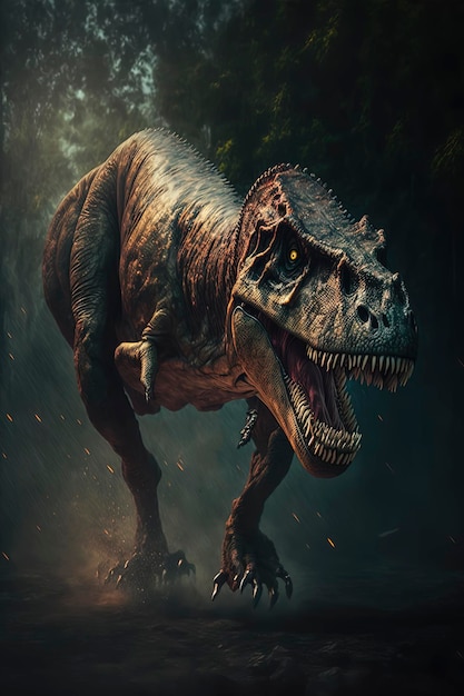 Furioso TREX in azione nella giungla Generative AI