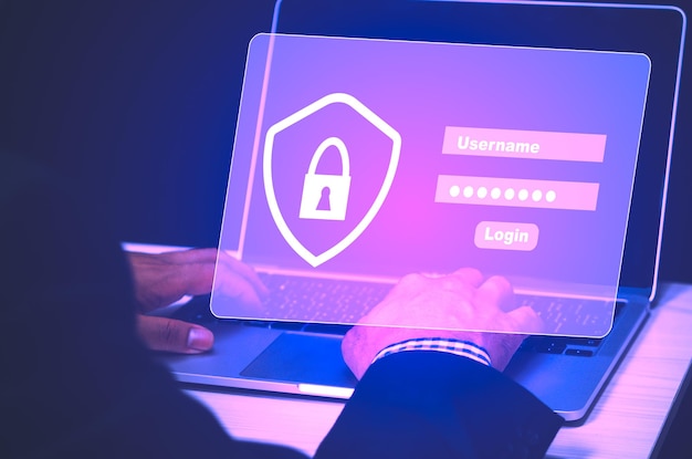 Furto di dati e codici di sicurezza informatica concetto di criminalità digitale Protezione dei dati dagli hacker