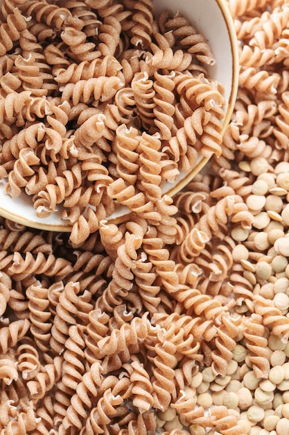 Fusilli di lenticchie verdi