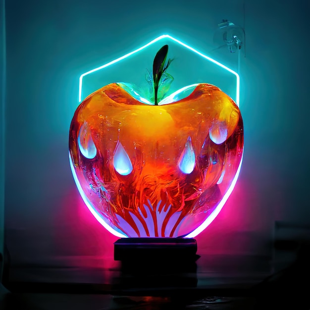 future edm apple fly deep computer hand water power insegna al neon