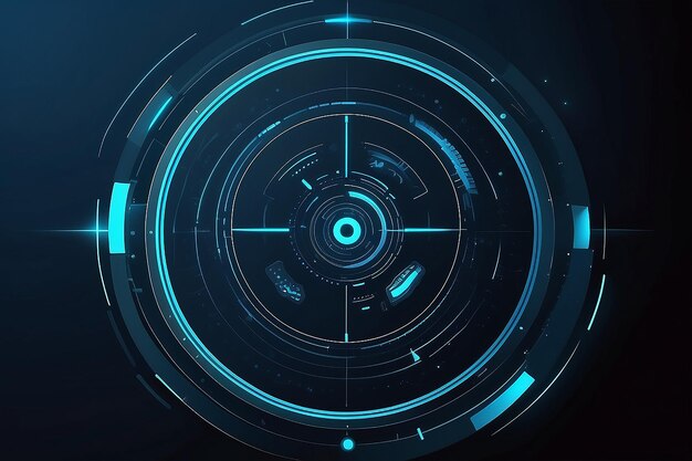 Futuristic circle vector HUD GUI UI interface screen design stile astratto su sfondo blu sfondo vettoriale astratto sfondo concetto di innovazione di progettazione di comunicazione tecnologica astratta