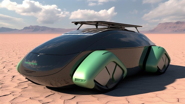Futuristic Desert Ride Un concetto di auto elegante e innovativo progettato per il futuro dei trasporti