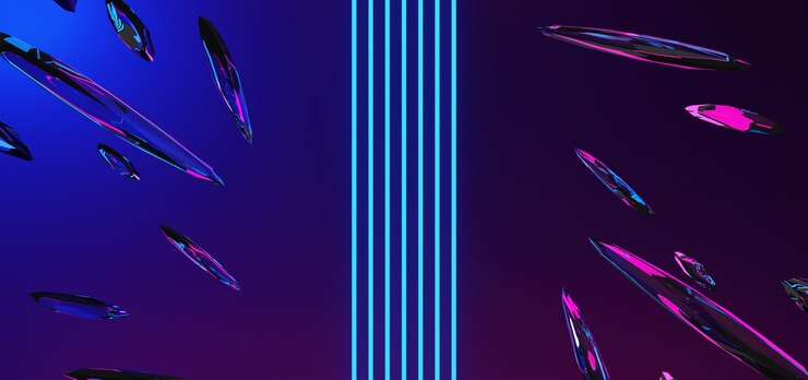 Foto futuristic gaming esports background abstract wallpaper in stile cyberpunk scifi game stage concerto scena in pedestal display room led neon glow light 3d illustration rendering