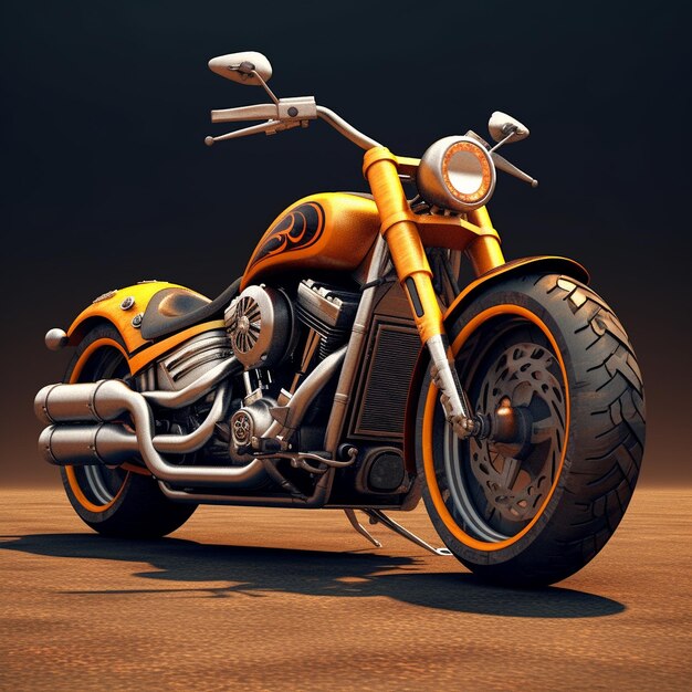 Futuristic Night Ride 3D Rendered Cyberpunk Motorcycle Collection per giochi e concetti