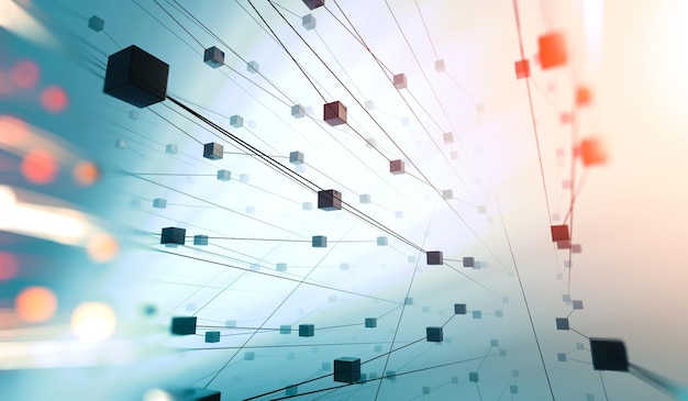 Futuristic science and technology concept background. Internet and data communication.