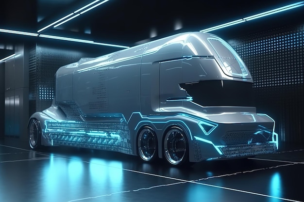 Futuristic Truck Concept Design di generative ai