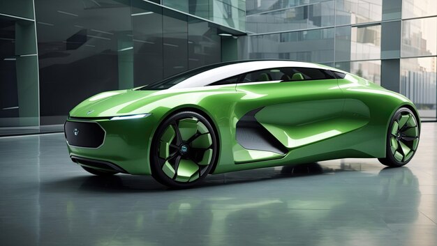 Futuristica Concept Car Piccola e Verde