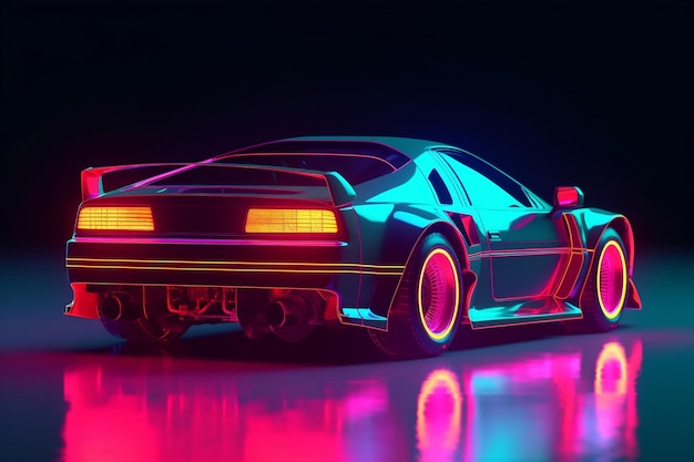 Futuristica Synthwave Cyberpunk Auto AI