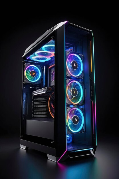 Futuristico Blackhawk Gaming Rig Un elegante capolavoro opaco con brillantezza RGB