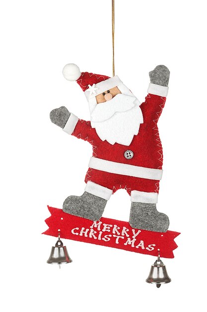 Gadget natalizio da appendere all'albero di Natale con figure di Babbo Natale, presepe, slitta