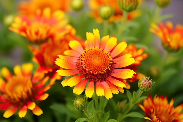 Gaillardia o fiore di coperta Sfumature luminose e colorate di toni caldi