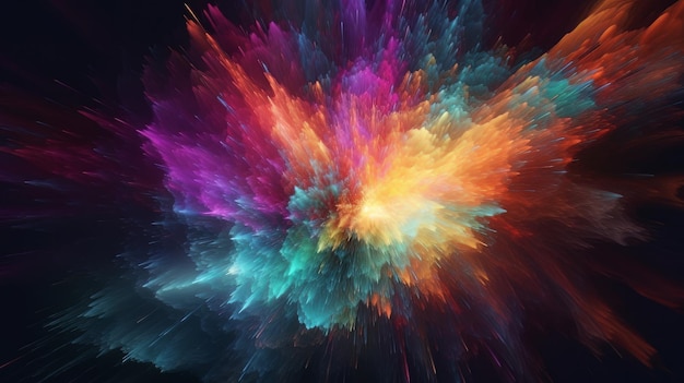 Galactic Color Explosion Background Generativo ai