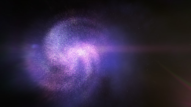 Galassia a spirale contorta nello spazio. Buco nero di stelle cosmo