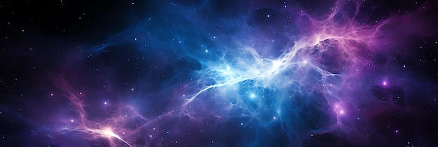 Galassia blu e viola immagine generata dall'IA