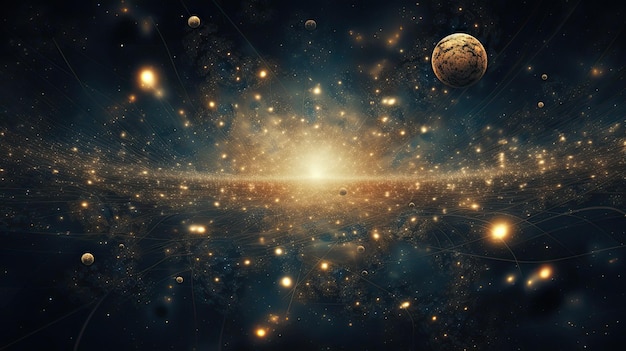 galassia con stelle nell'universo