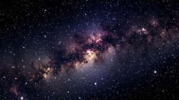 Galassia della Via Lattea con nebulosa di stelle e polvere spaziale nell'universo