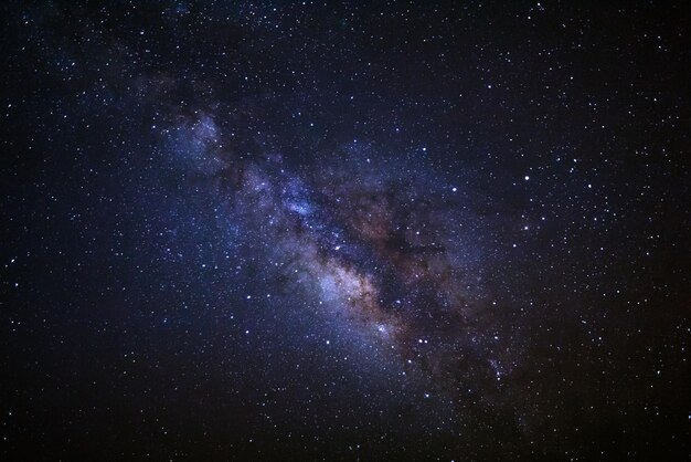 Galassia della Via Lattea Fotografia a lunga esposizione con grana