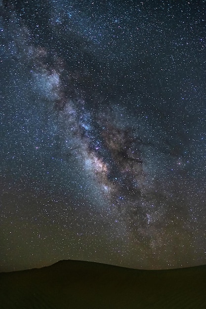 Galassia della Via Lattea nel deserto di Tar Jaisalmer India Astro fotografia