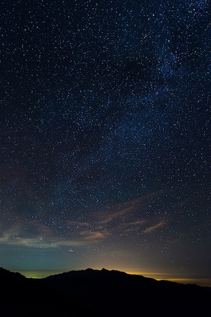 galassia e stella nella notte a Taiwan