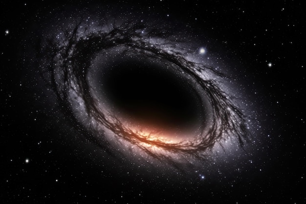Galassia nello spazio libero Elementi di questa immagine forniti dalla NASA Un mostro buco nero che brilla nello spazio profondo AI Generato