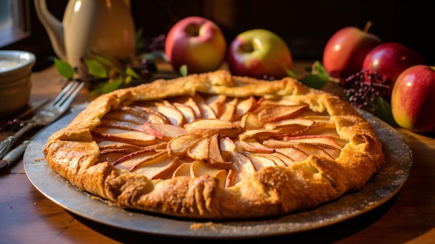 Galette di mele autunnali biologiche fatte in casa