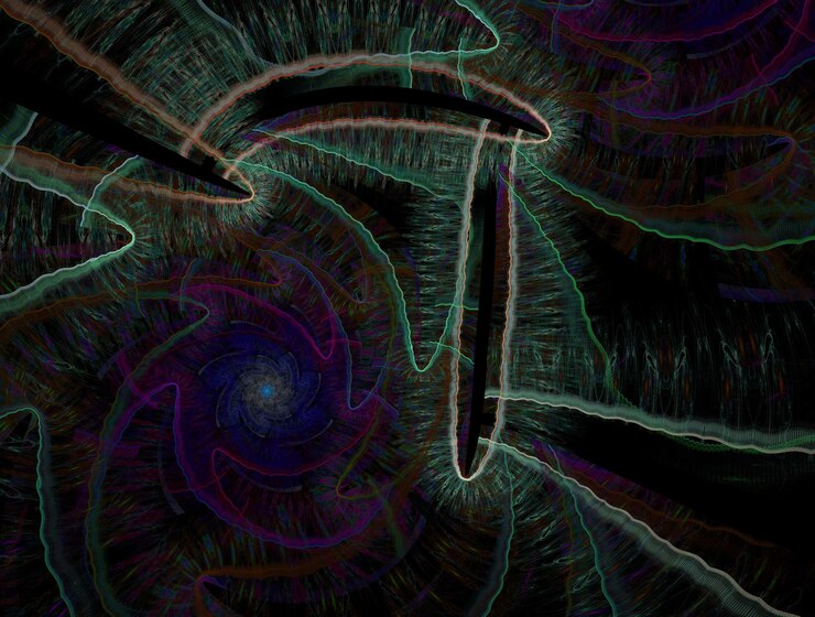 Photo gambar background abstrak fraktal imajinasi