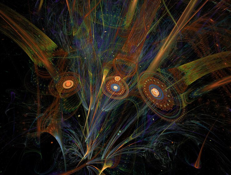 Photo gambar background abstrak fraktal imajinasi