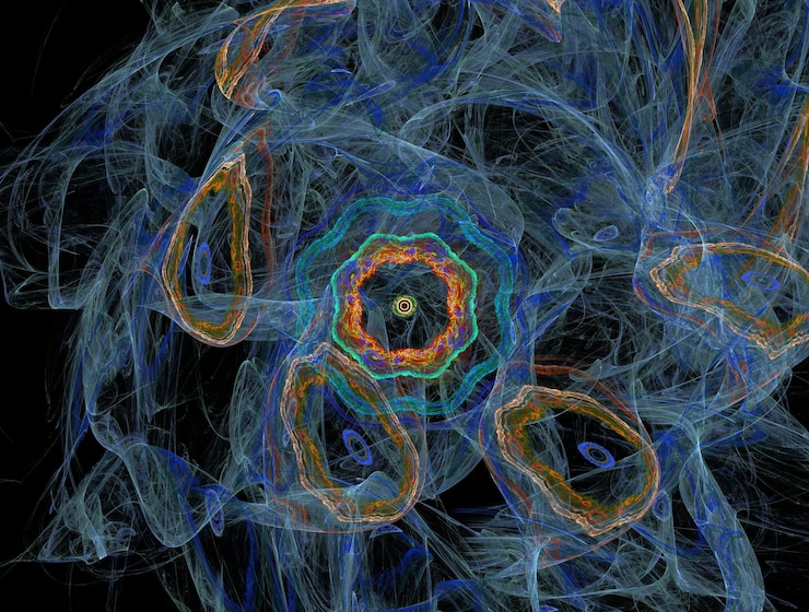 Photo gambar background abstrak fraktal imajinasi