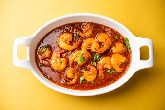 Gamberetti di Goa o curry di gamberetti o zinga masala noto anche come KolambiÃ‚Â kalwanÃ‚Â o Tikhle