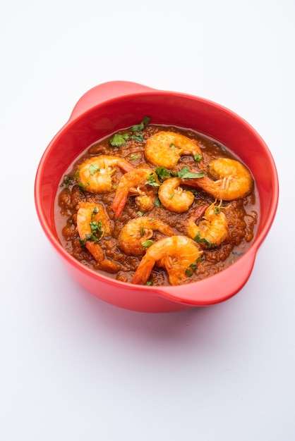 Gamberetti di Goa o curry di gamberetti o zinga masala noto anche come KolambiÃ‚Â kalwanÃ‚Â o Tikhle