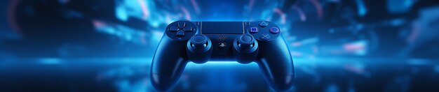 Gamepad su sfondo blu scuro Concetto di gioco