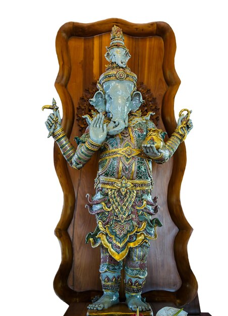 Ganesh in legno intagliato