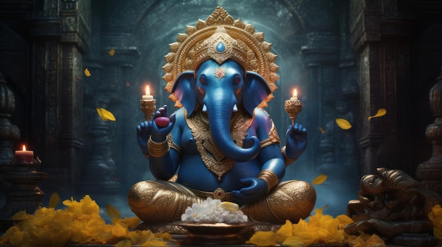 Ganesha Chaturthi festival dedicato al dio indiano con la testa di elefante