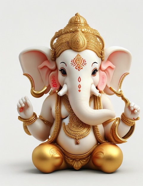 Ganesha isolato su sfondo bianco